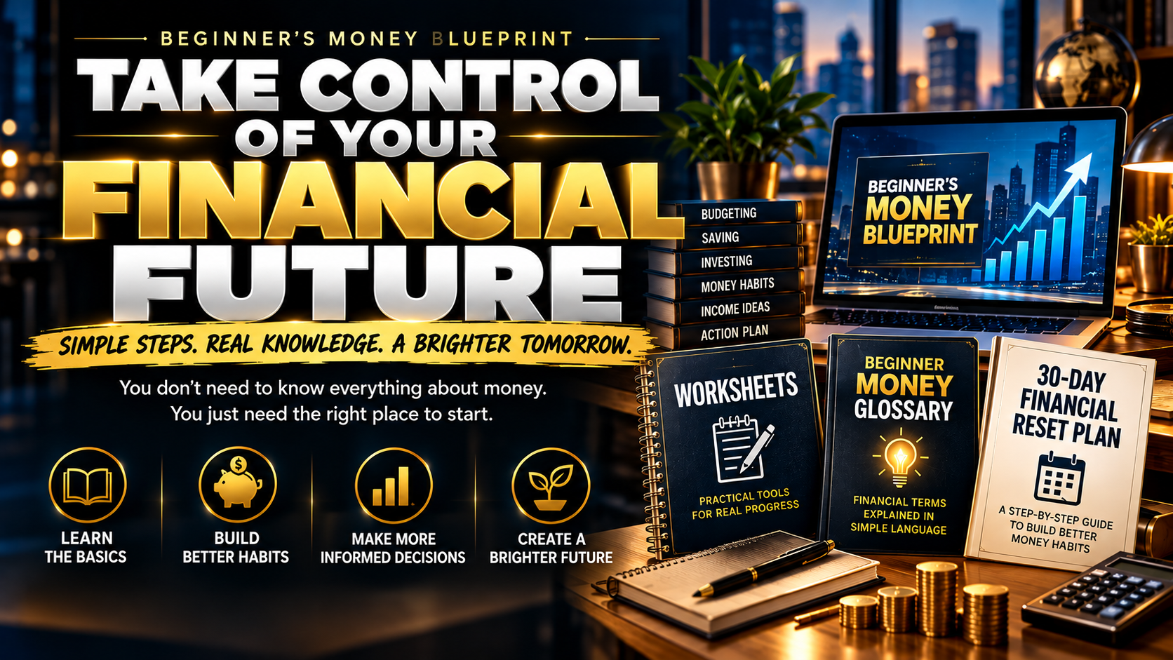 Beginner's Money Blueprint hero: take control of your financial future